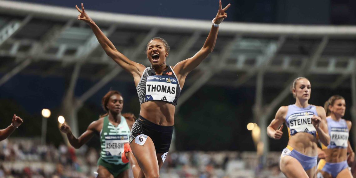 Gabby Thomas wins the 200 meters at the Paris Diamond League runblogrun