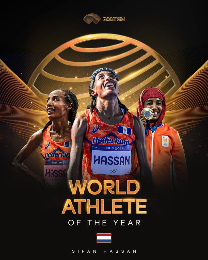 Sifan Hassan dedicates her World Athlete of the Yr award to younger women with massive desires